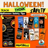 Halloween Safety Info Cards | Halloween Bookmarks | Teach 
