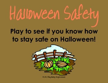 Preview of Halloween Safety PDF Interactive Game to Learn how to Trick-or-Treat Safely