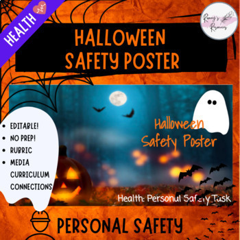 Preview of Halloween Safety Poster - Personal Safety Health Task
