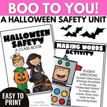Preview of Halloween Safety Reading Activities and Printables