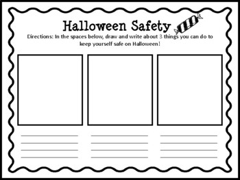 Halloween Safety Worksheet by Awe-Inspiring Teaching | TPT