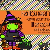 Halloween {Save Your Ink} Literacy Printables!