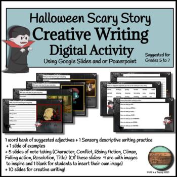 Preview of Halloween Scary Story Creative Writing Digital Activity 