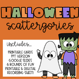 Halloween Scattergories | Halloween Activity | Halloween Game