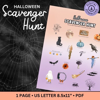 Preview of Halloween Scavenger Hunt, Outdoor, Neighborhood
