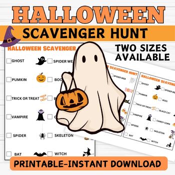 Preview of Halloween Scavenger Hunt- Halloween Activity Printable
