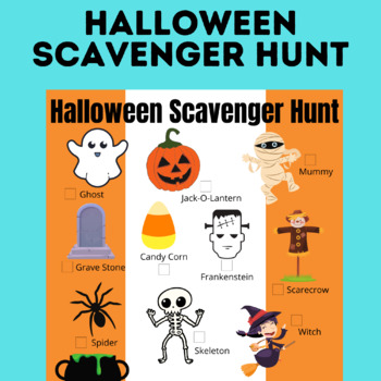 Halloween Scavenger Hunt for Kids by Paper Scissors Craft | TPT