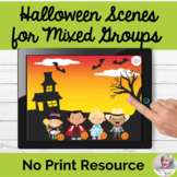 Picture Scenes for Halloween No Print Speech Therapy | Dis