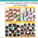 Kid Friendly Halloween School Supply Page Toppers Clip Art Bundle