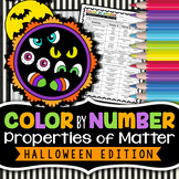 Halloween Science Activity - Properties of Matter Color By Number