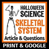 Halloween Science Reading Activity Skeletal System Bones T