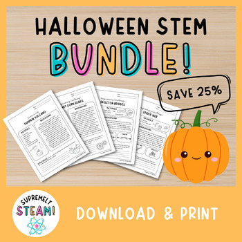 Preview of Halloween Science Bundle - Includes 5 Engaging STEM / STEAM Activities!