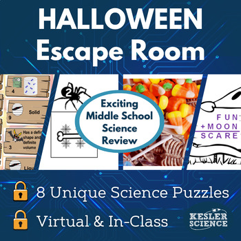 Preview of Halloween Science Escape Room - Middle School Activities