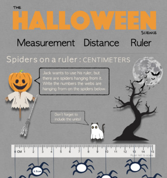 Preview of Halloween Science Measurement on Distance - Grades 1 - 3