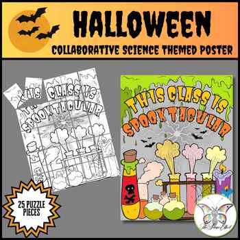 Preview of Halloween Science Themed Collaborative Poster Activity