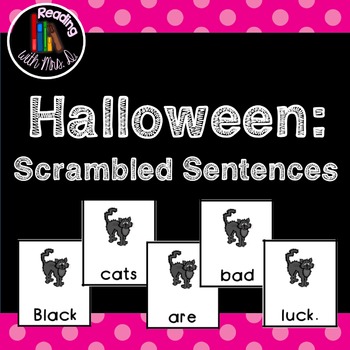 Halloween Scrambled Sentences and Recording Sheets