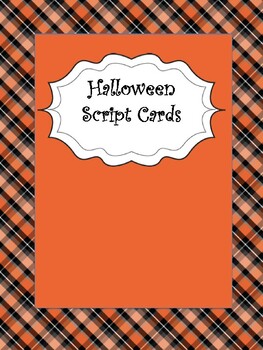Preview of Halloween Script Cards (Autism)
