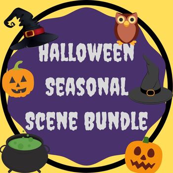 Preview of Halloween Seasonal Scene Bundle