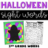 Halloween Second Grade Sight Words Practice Worksheets Oct