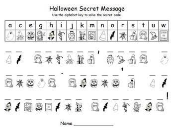 Preview of Halloween Secret Homework Message
