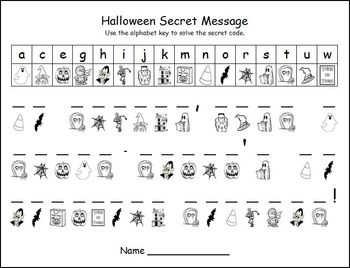 Halloween Secret Message by D Conway | Teachers Pay Teachers