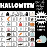 Halloween Secret Word Code Literacy Center Activity Kinder