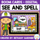 Halloween See and Spell CVC Words - Boom Cards - Distance 