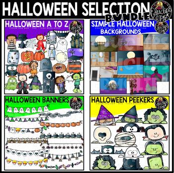 Preview of Halloween Selection Clip Art Bundle {Educlips Clipart}