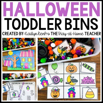 Preview of Halloween Toddler Sensory Bin Activities | Homeschool Preschool | Tot School