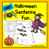 FREE Halloween Writing - Halloween Sentence Writing Activi