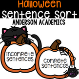 Halloween Sentence Sort: Complete vs. Incomplete Sentences
