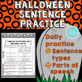 Sentence and Grammar Practice - Halloween