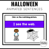 Halloween Sentence Centers No Prep Boom Cards with Animation
