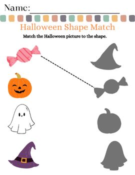Preview of Halloween Shape Match