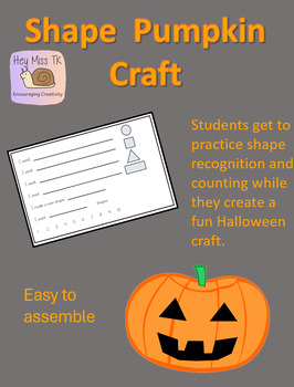 Preview of Halloween Shape and Counting Craft