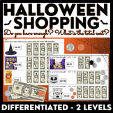 Halloween Shopping Task Cards/ Worksheets  - Money Math - Special Education