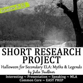 Preview of Halloween Short Research Project: Myths, Ghosts, & Legends Media Presentation