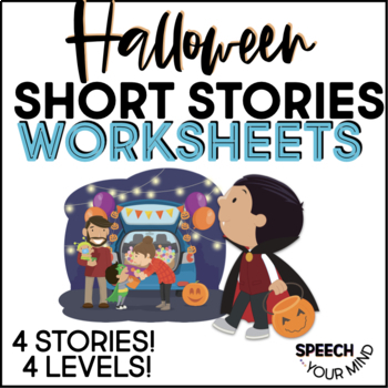 Preview of Halloween Short Stories Printable Worksheets | Halloween Passages & Wh Questions