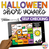 Halloween Short Vowels Words Boom Cards & TpT Easel