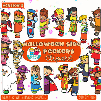 Halloween Side Peekers Clip Art | Version 2 by Mister Clips | TPT