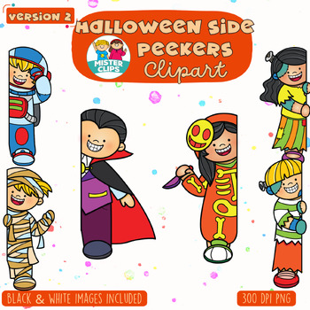 Halloween Side Peekers Clip Art | Version 2 by Mister Clips | TPT