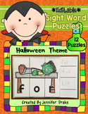 Halloween Sight Word Puzzles **EDITABLE**