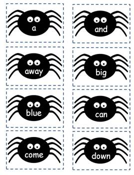 Preview of Halloween Sight Word Spider Game {FREEBIE}