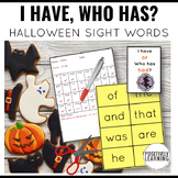 Halloween Sight Words Game for Small Groups I Have, Who Has?