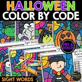 Halloween Sight Words Color by Code Activity | Dolch | Fry