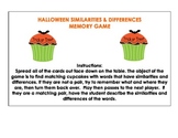 Halloween Similarities and Differences Memory Game