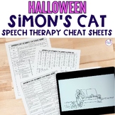 Halloween Simon’s Cat Speech Therapy Cheat Sheets - Articu