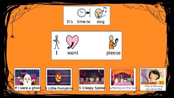 Preview of Halloween Singalong / song choice board