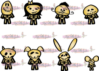 Preview of Halloween Skeleton Clipart