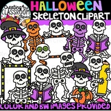 Halloween Skeleton Clipart {spooky skeletons}